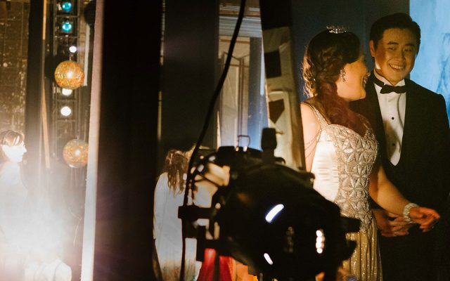 A backstage shot of Opera North's production of La traviata