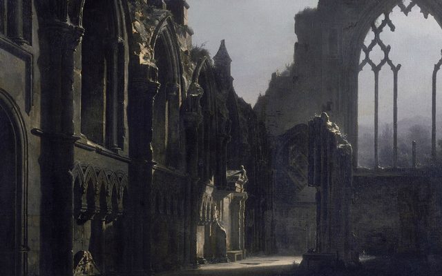 The Ruins of Holyrood Chapel by Louis Daguerre (detail), oil on canvas, 1824 © Walker Art Gallery Liverpool