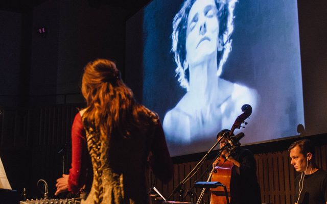 Haley Fohr and band perform Salomé in the Howard Assembly Room, Leeds, May 2018 © Ben Bentley