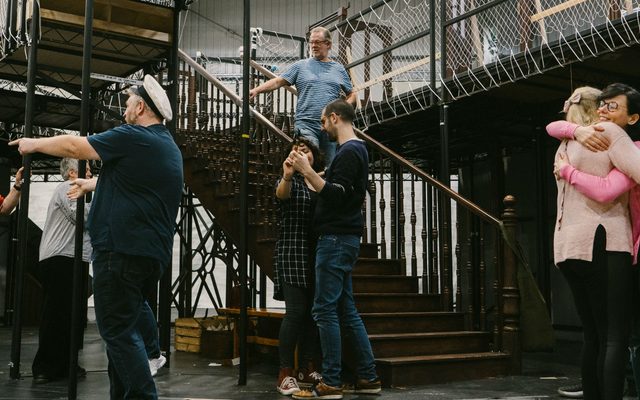 Opera North Chorus and cast of Street Scene in rehearsal in Leeds