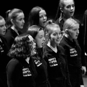 Youth Chorus The Youth Chorus of Opera North singing together in a performance