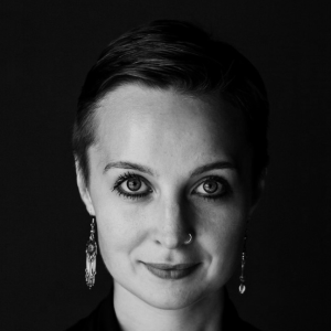 Katie Bray A woman with earrings.
